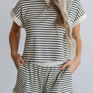 Striped Black and White Set
